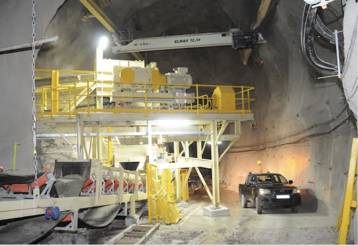 Underground Ore Crushing, Sorting and Transportation Facility